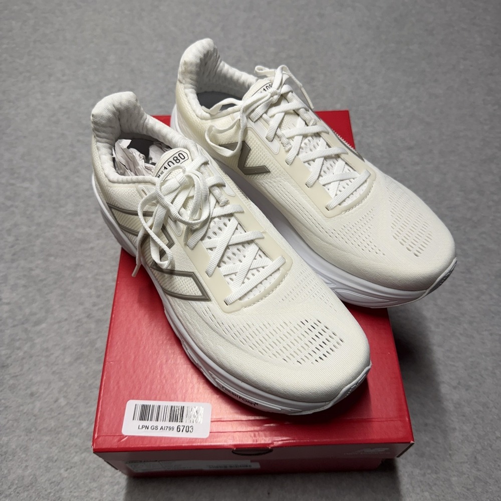 New Balance Fresh Foam X 1080 V14 Shoes Womens 10.5 White Beige Running Athletic